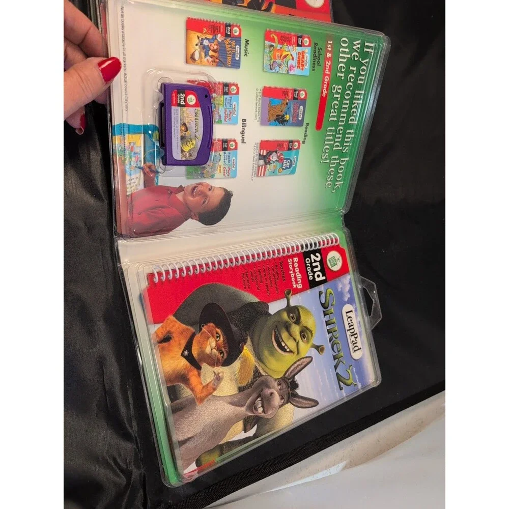 LeapPad THE INCREDIBLES  And Shrek 2 Book & Cartridge 2nd Grade Learning System